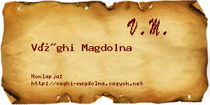 Vághi Magdolna névjegykártya