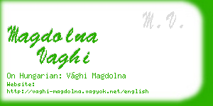 magdolna vaghi business card